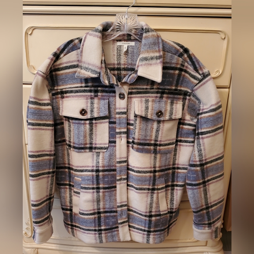 Maurices Plaid Jacket Oversized XS